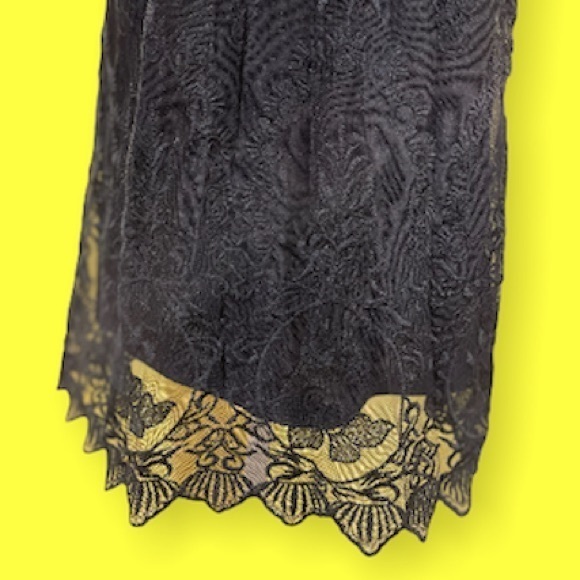 Express‎ Black Lace Overlay Open Back Dress Medium - Picture 5 of 6